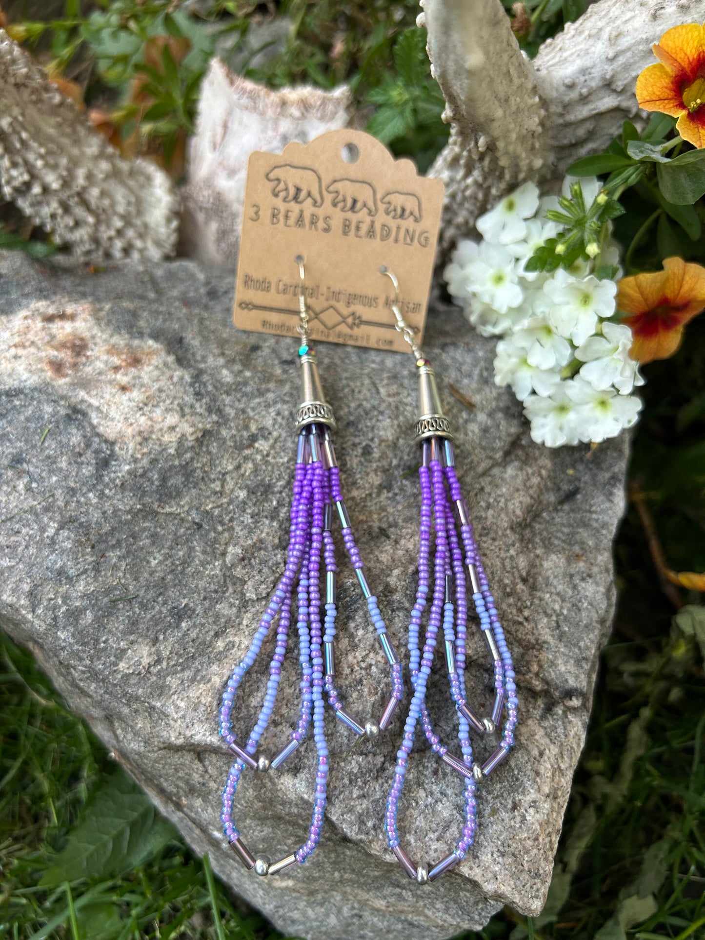 Pretty Sparkly Purple dangle Earrings