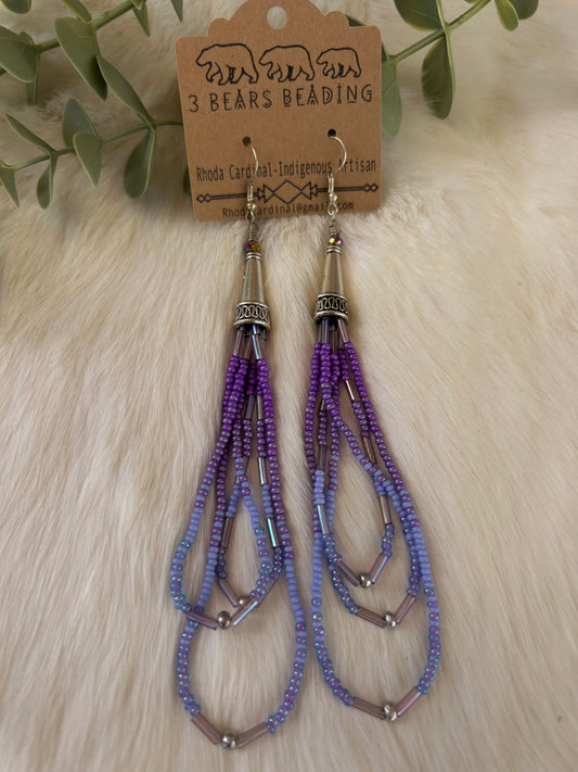 Pretty Sparkly Purple dangle Earrings